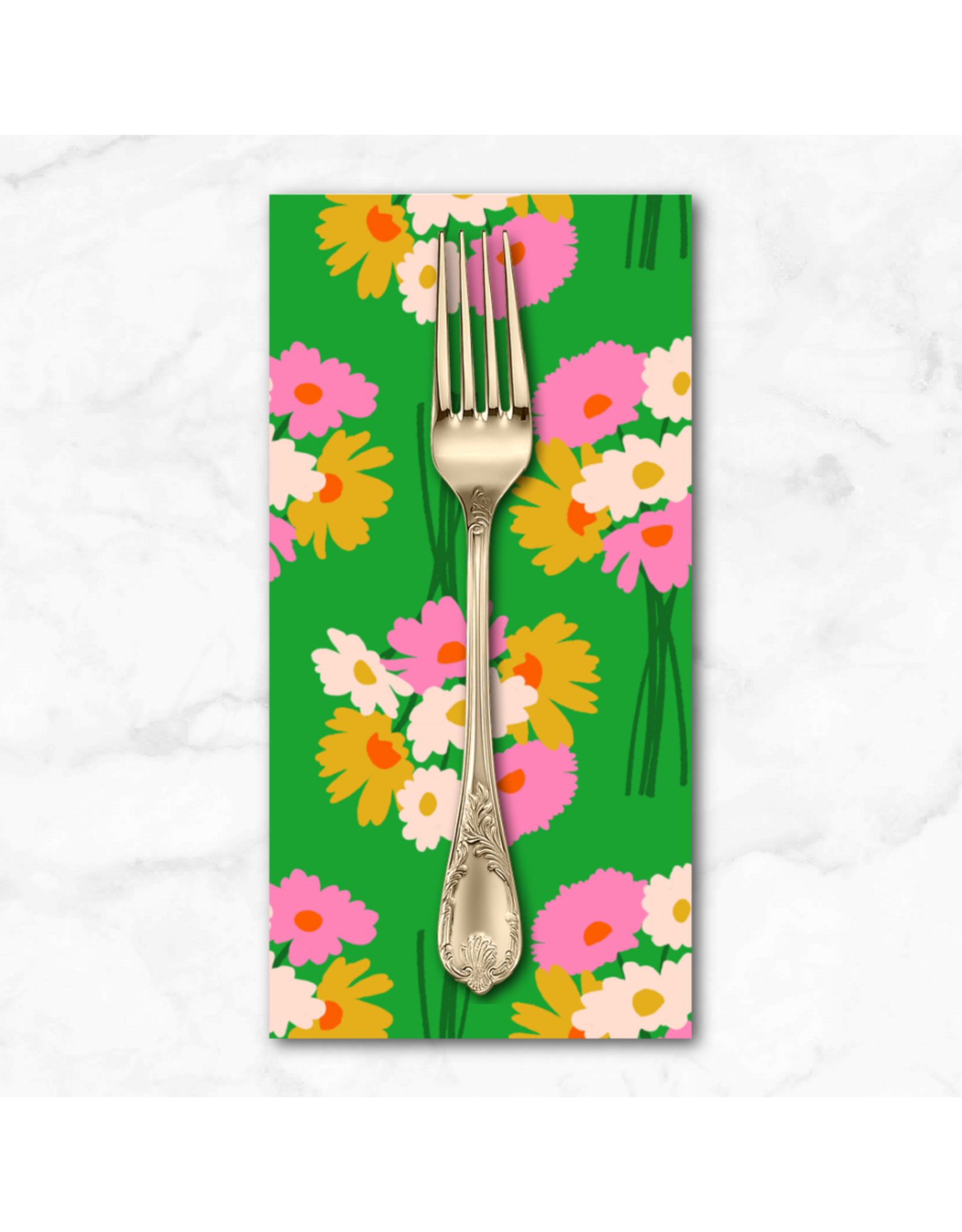 PD's Melody Miller Collection Sparkle Mart, Flower Dept in Verdant, Dinner Napkin