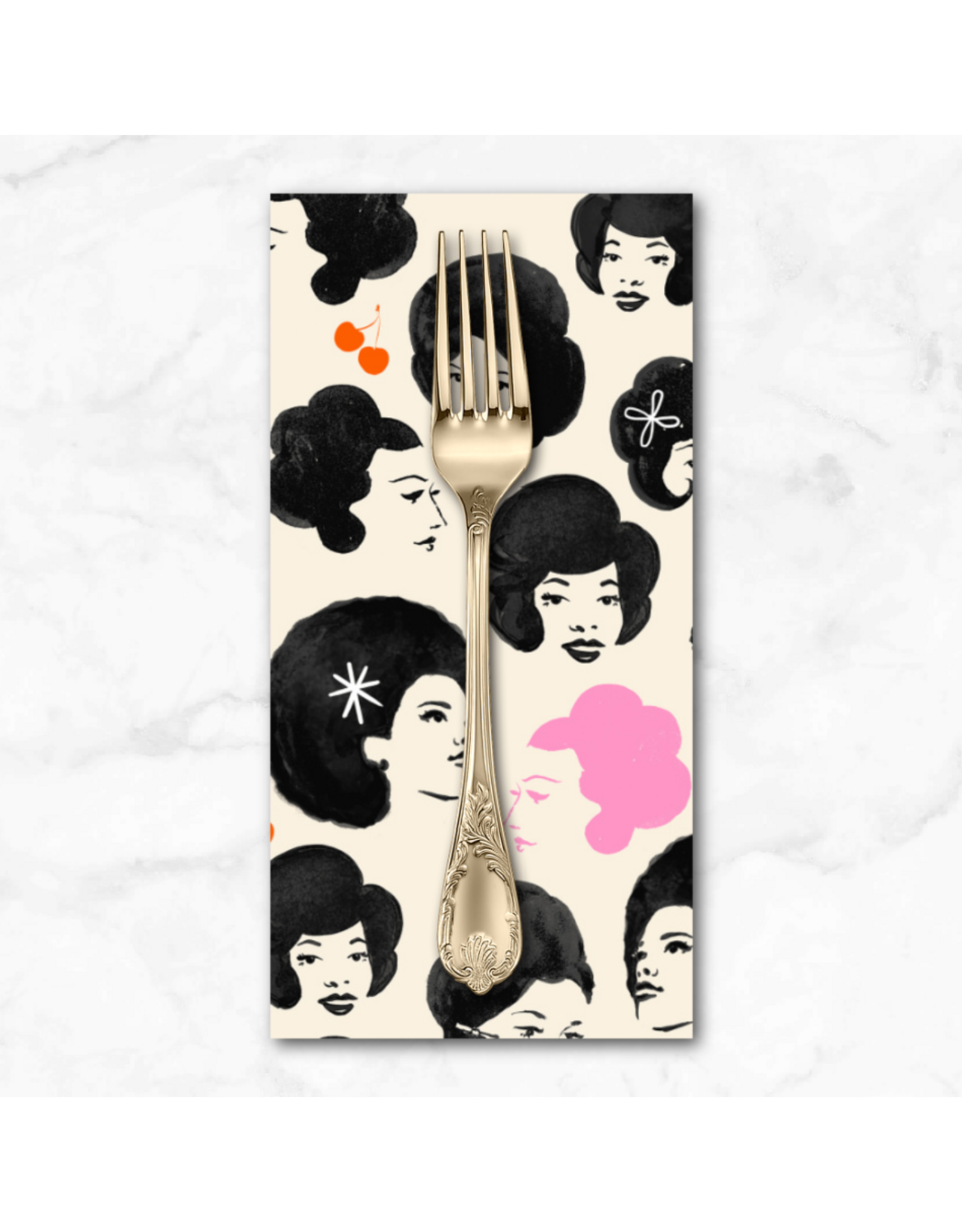 PD's Melody Miller Collection Sparkle Mart, Dotties Friends in Black, Dinner Napkin