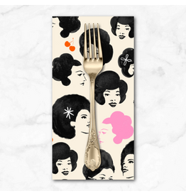 PD's Melody Miller Collection Sparkle Mart, Dotties Friends in Black, Dinner Napkin