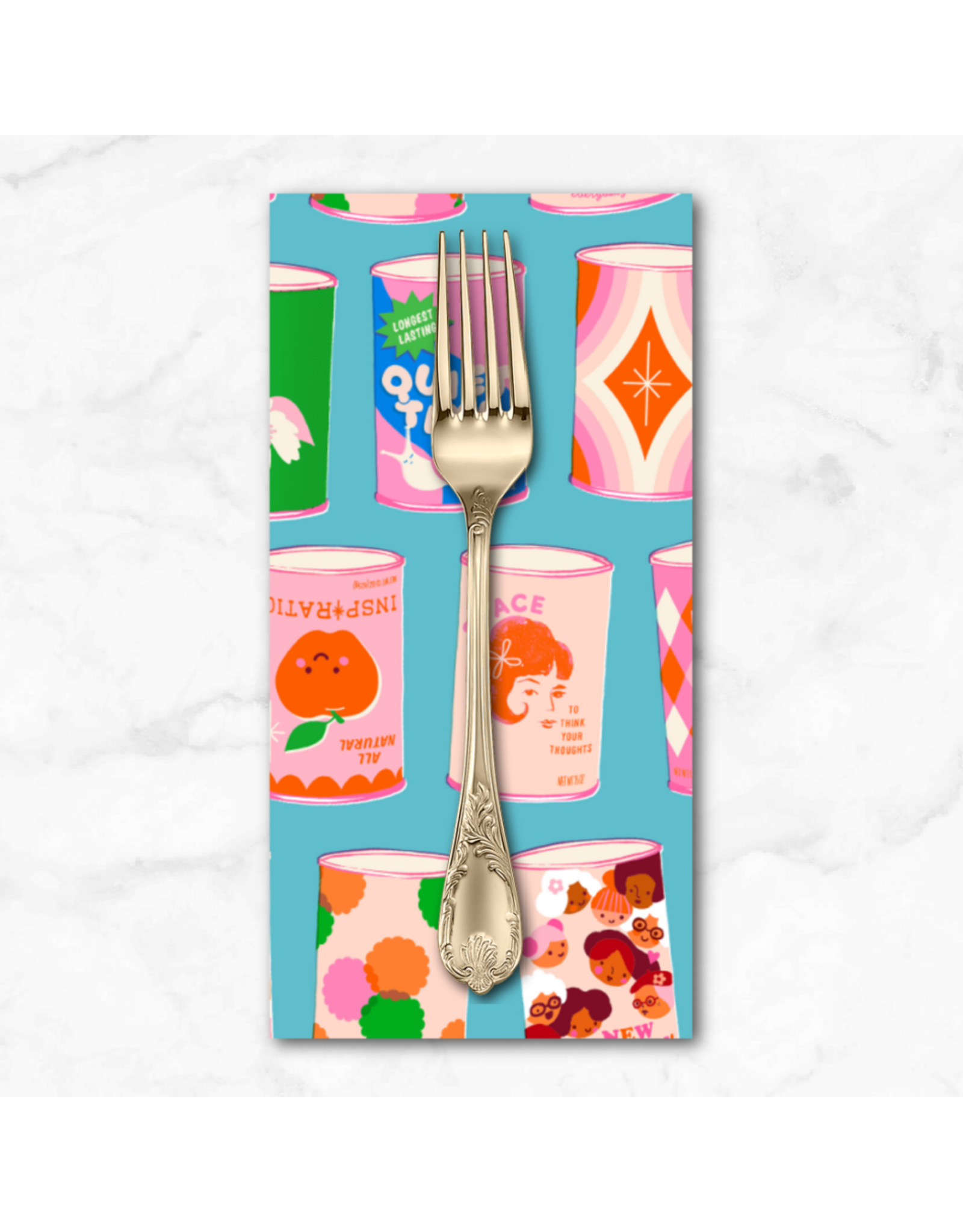 PD's Melody Miller Collection Sparkle Mart, Can Can in Dark Turquoise, Dinner Napkin