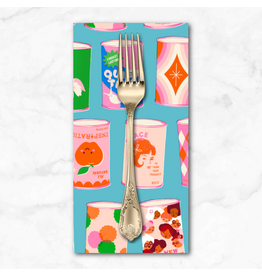 PD's Melody Miller Collection Sparkle Mart, Can Can in Dark Turquoise, Dinner Napkin