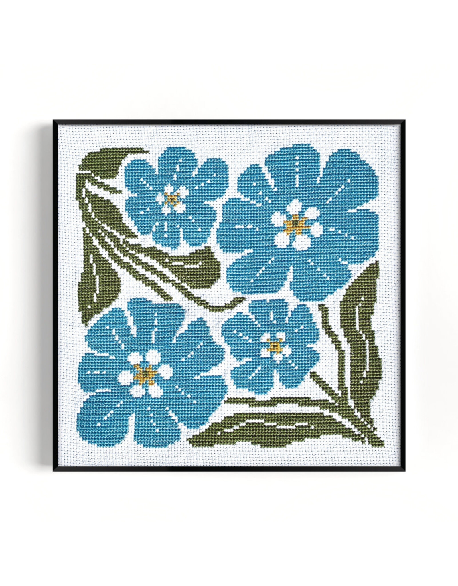 budgiegoods Forget Me Not Cross Stitch Kit by budgiegoods