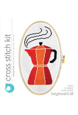 budgiegoods Moka Pot Cross Stitch Kit by budgiegoods