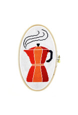 budgiegoods Moka Pot Cross Stitch Kit by budgiegoods