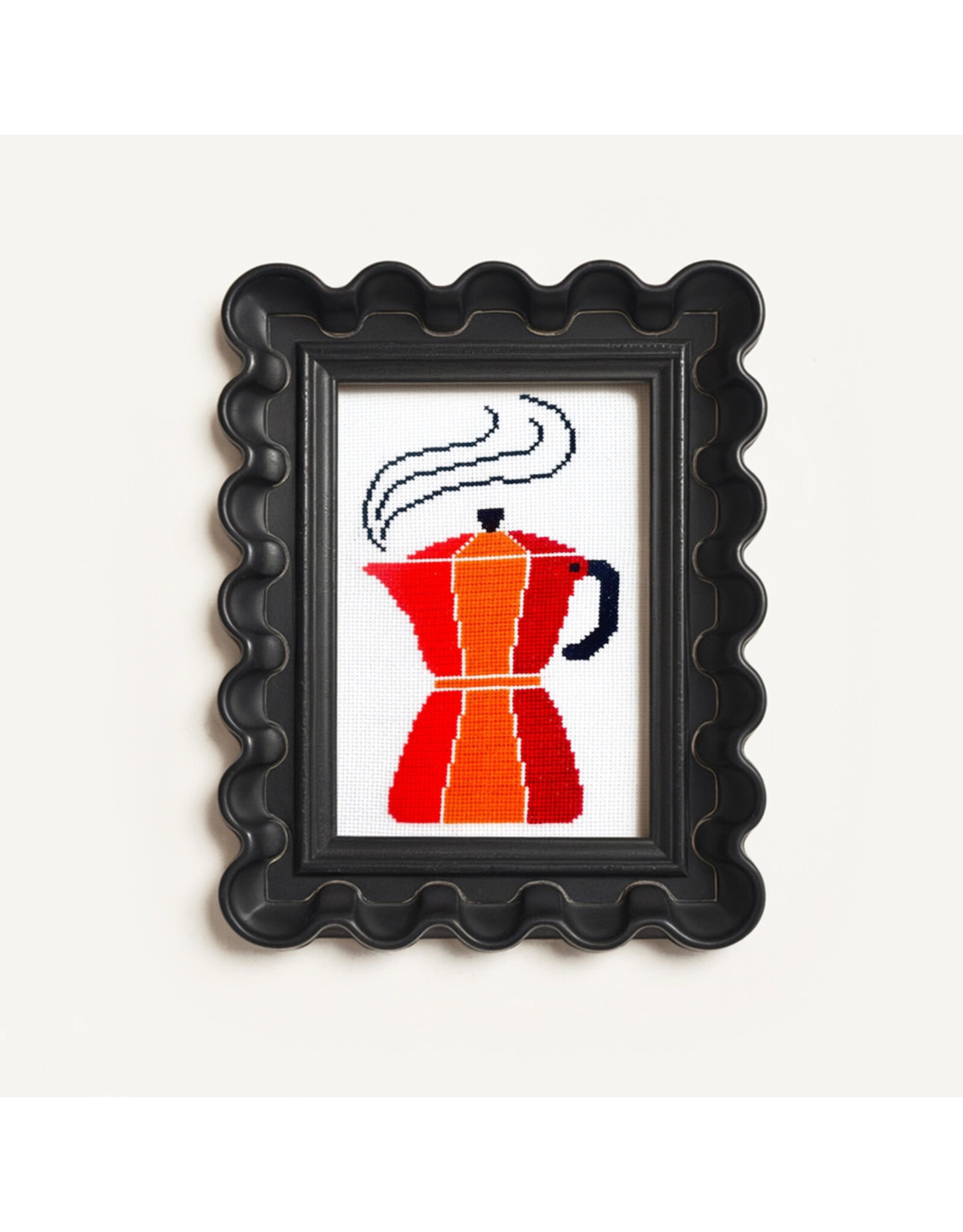 budgiegoods Moka Pot Cross Stitch Kit by budgiegoods