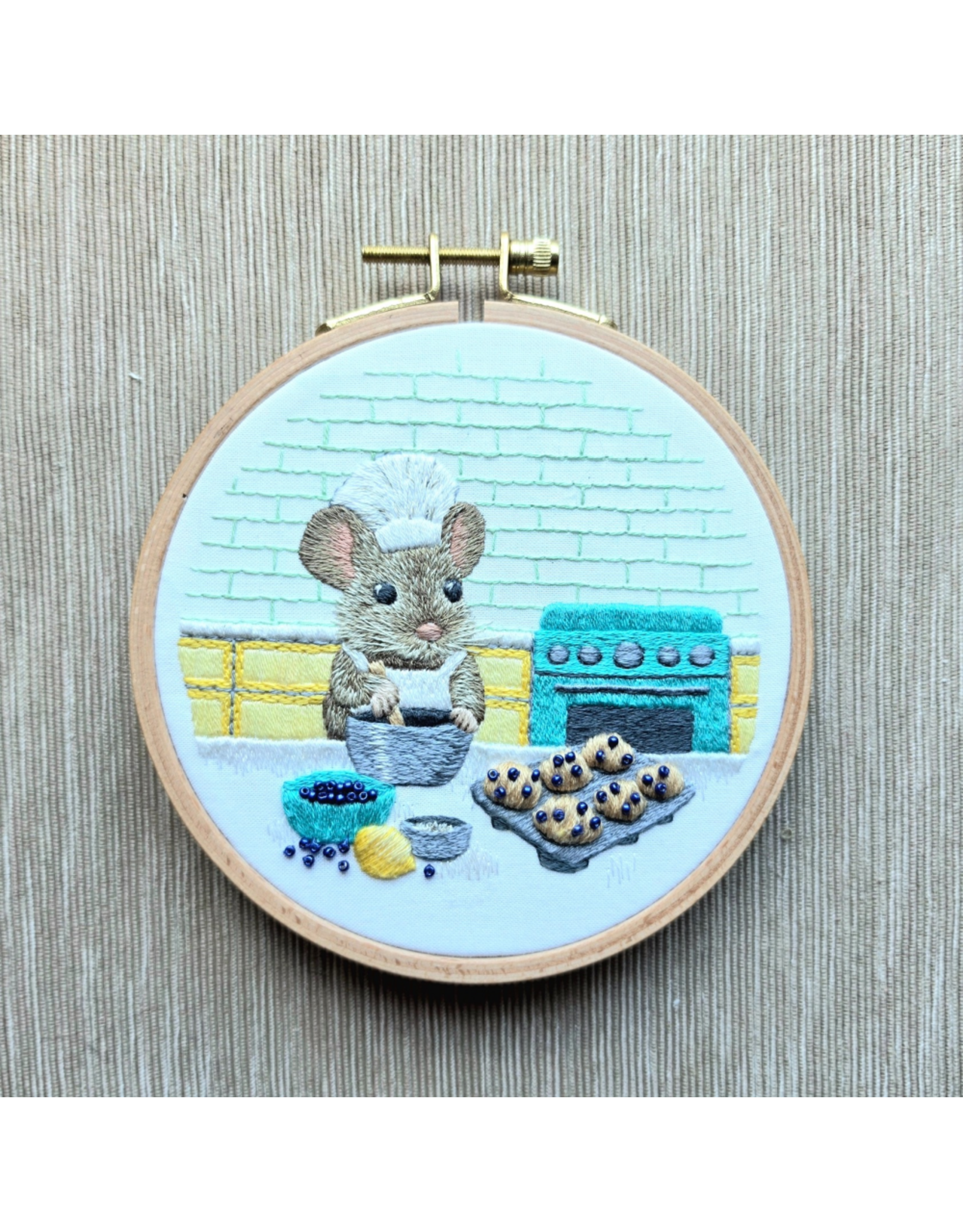 Jessica Long Embroidery The Muffin Mouse, Embroidery Kit