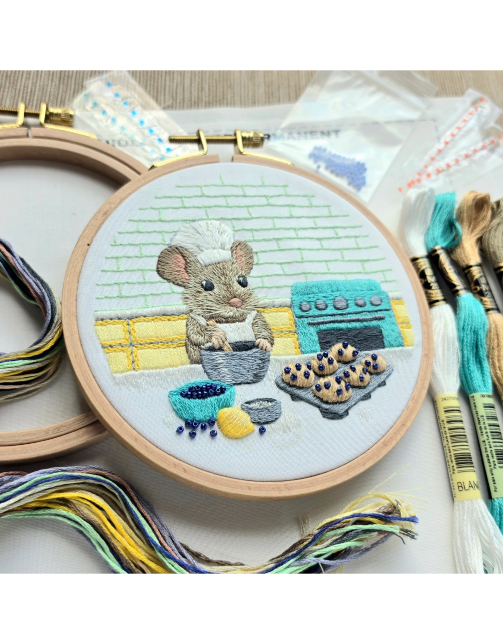 Jessica Long Embroidery The Muffin Mouse, Embroidery Kit