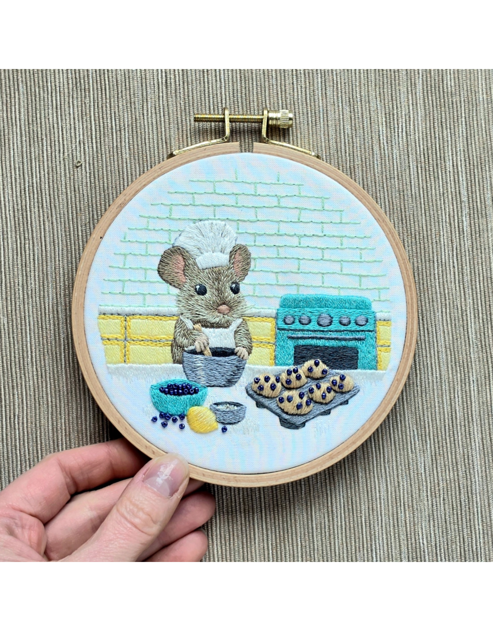 Jessica Long Embroidery The Muffin Mouse, Embroidery Kit