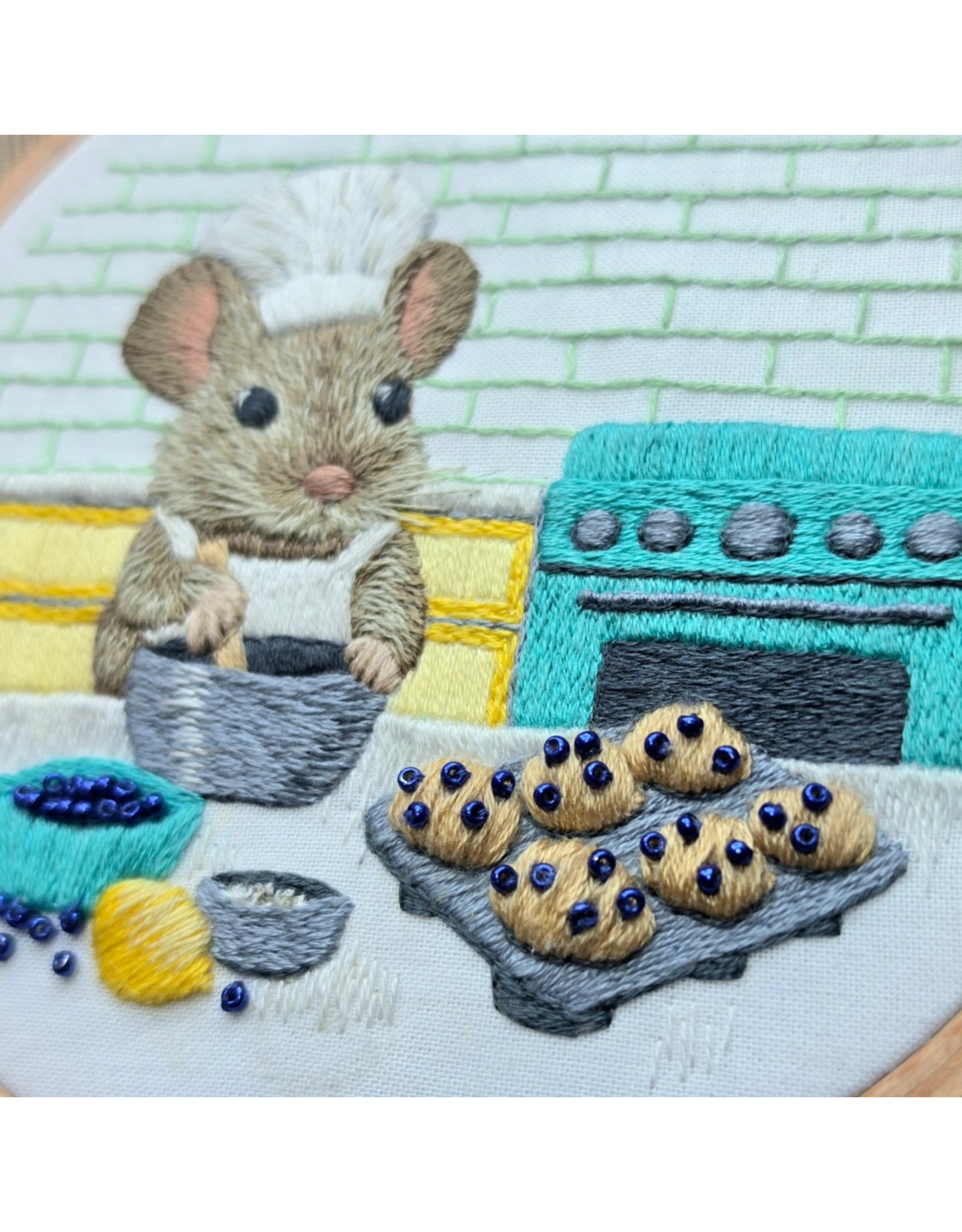 Jessica Long Embroidery The Muffin Mouse, Embroidery Kit