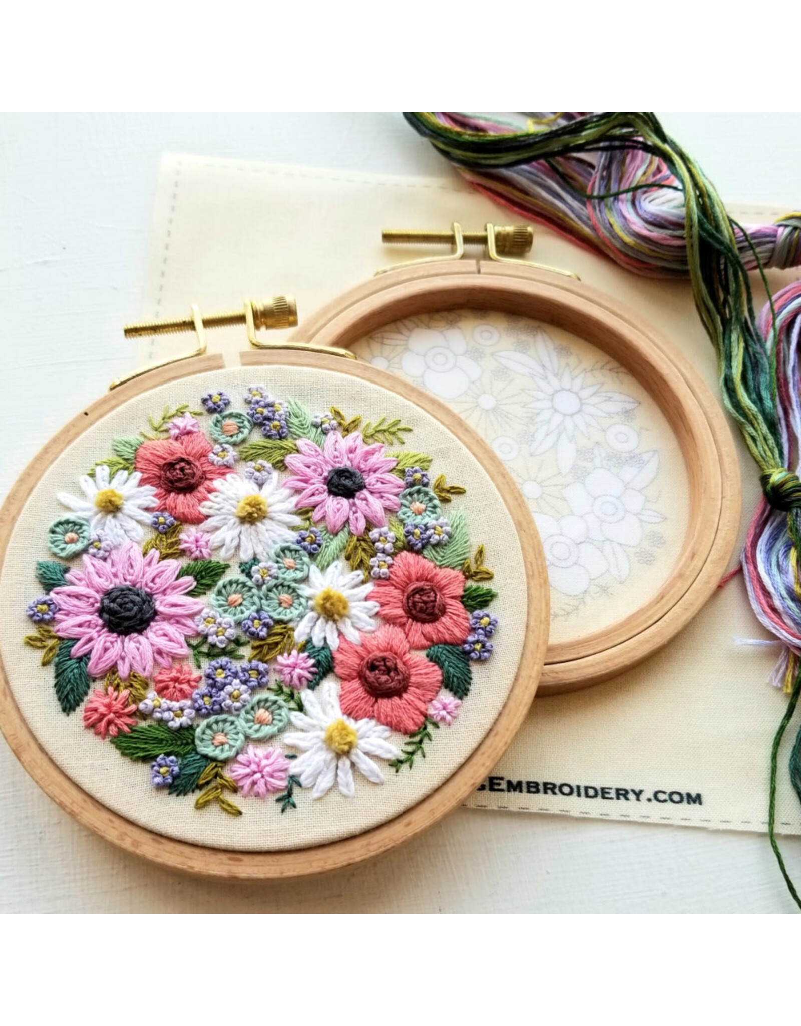 Jessica Long Embroidery Wildflower Sampler, Embroidery Kit