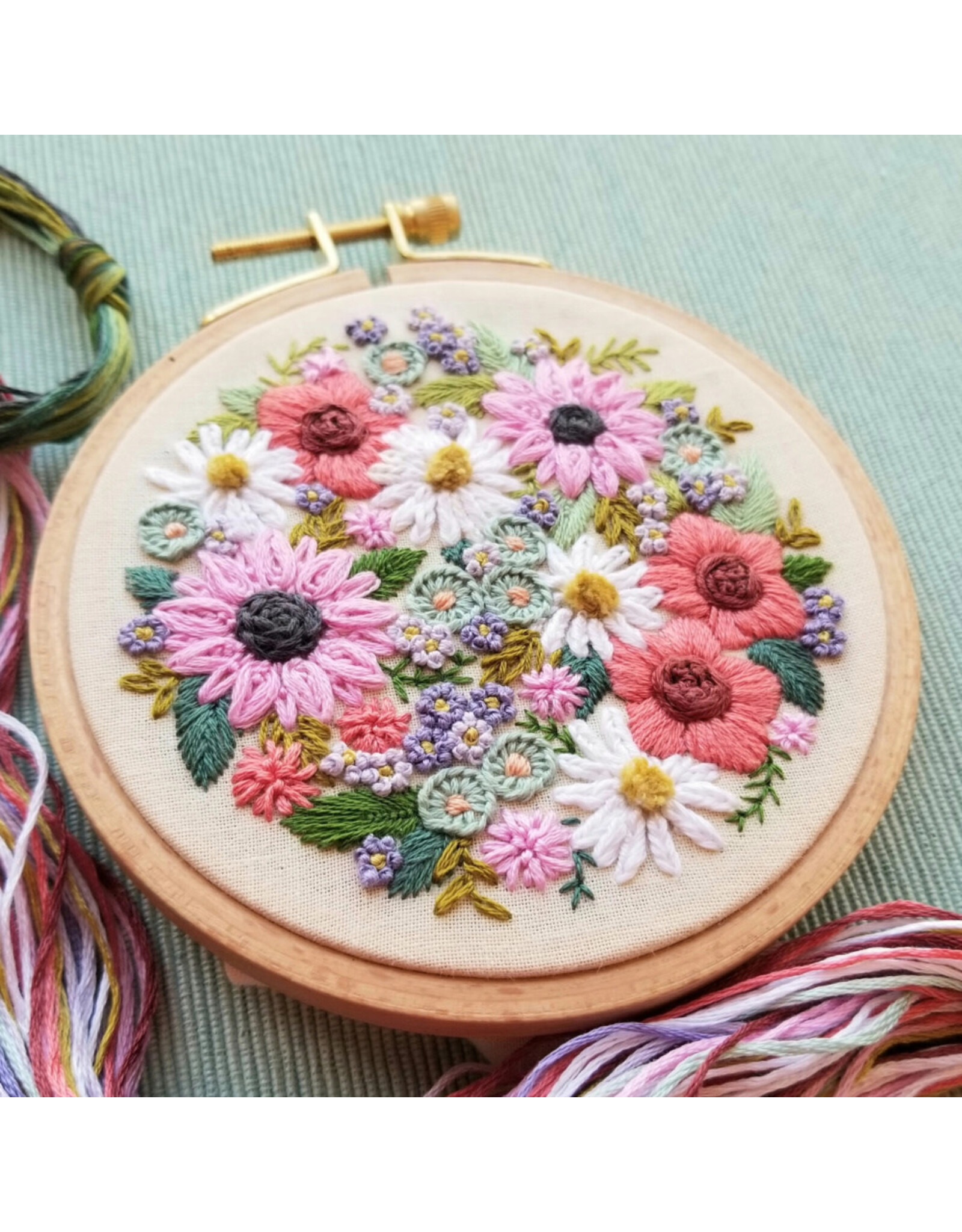 Jessica Long Embroidery Wildflower Sampler, Embroidery Kit