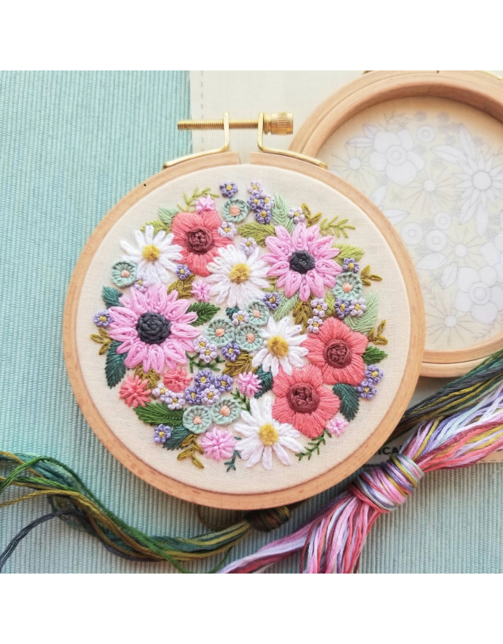 Jessica Long Embroidery Wildflower Sampler, Embroidery Kit
