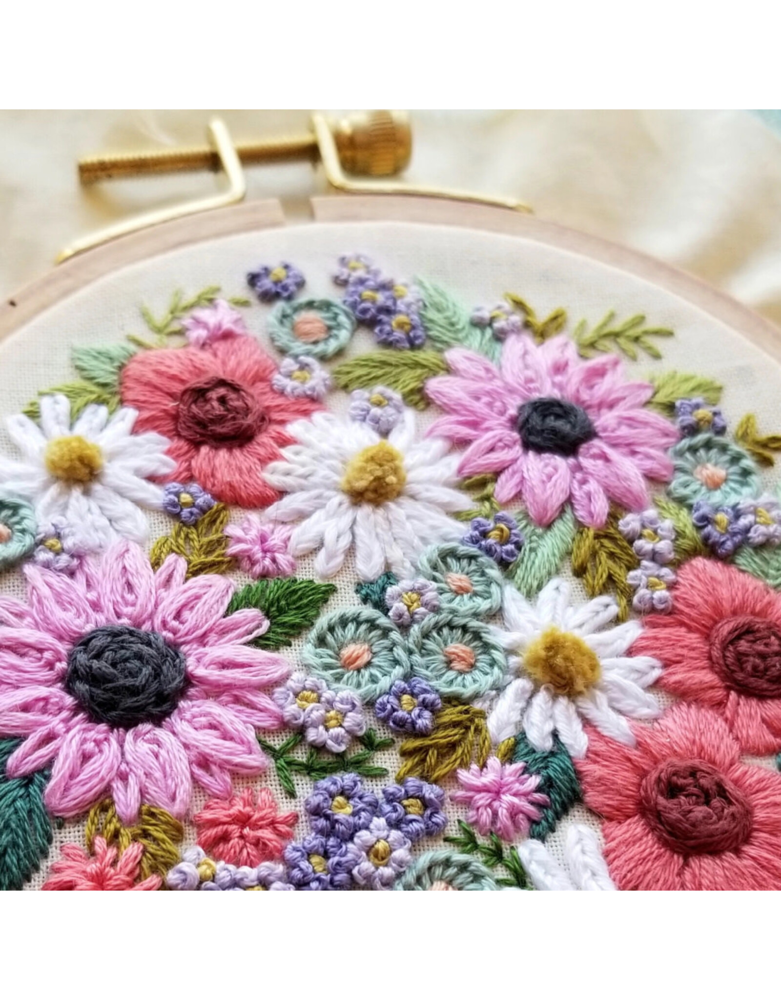 Jessica Long Embroidery Wildflower Sampler, Embroidery Kit