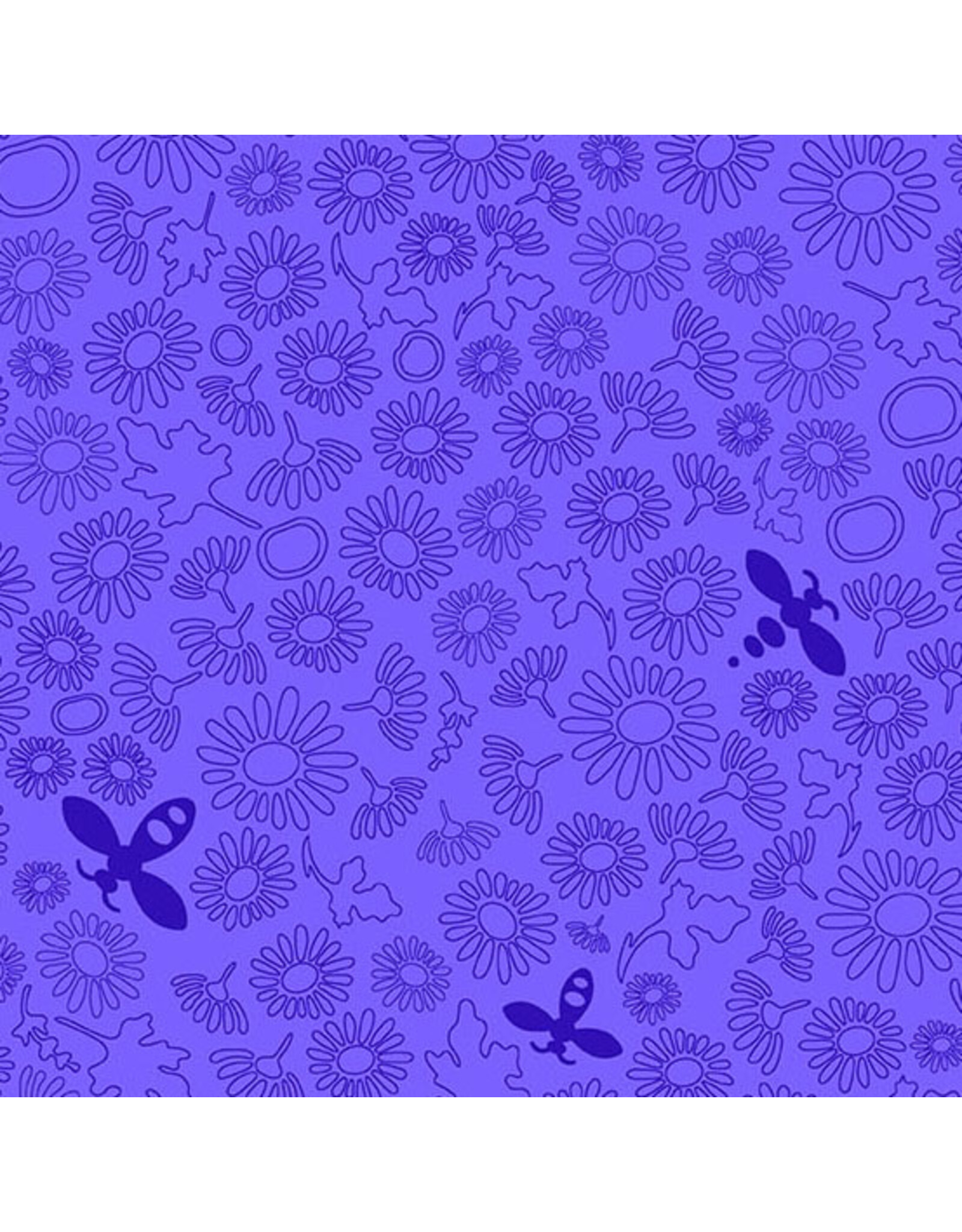 Alison Glass Color Camp Dusk, Bee in Violet, Fabric Half-Yards