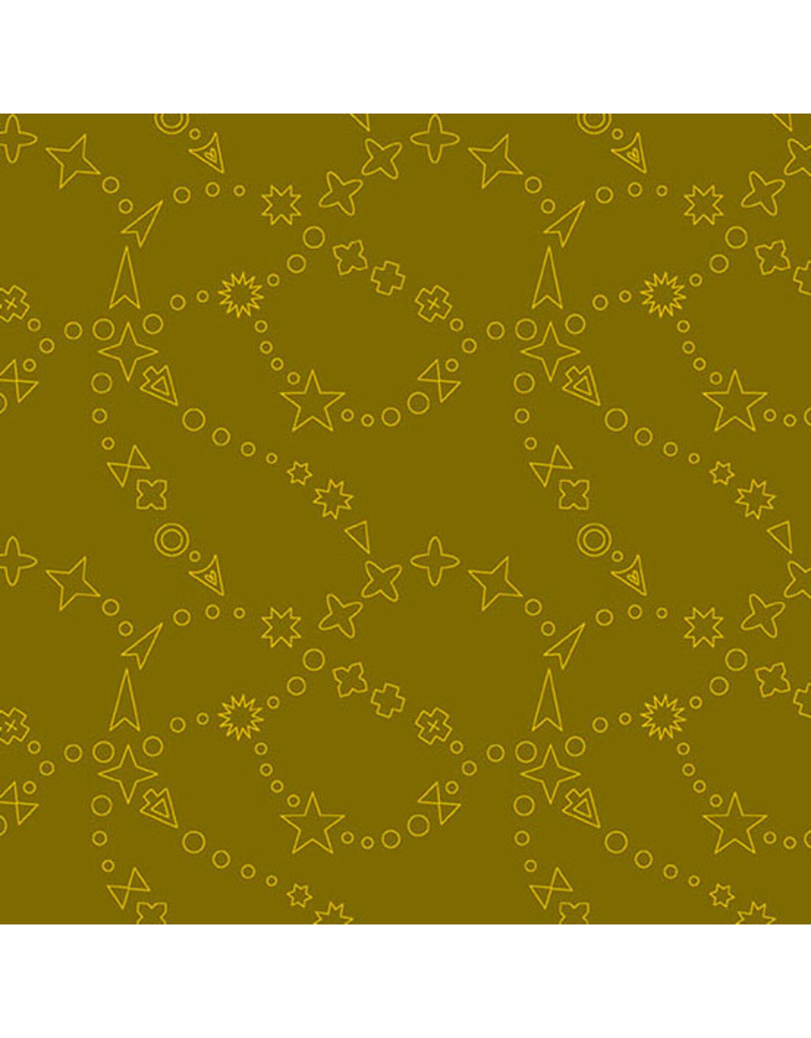 Alison Glass Color Camp Grove, Trailmap in Dark Gold, Fabric Half-Yards