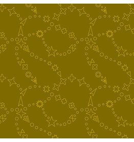 Alison Glass Color Camp Grove, Trailmap in Dark Gold, Fabric Half-Yards