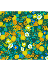 Alison Glass 108" Quilt Backs, Redwood, Monarch in Grove, Fabric Half-Yards