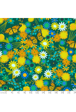 Alison Glass 108" Quilt Backs, Redwood, Monarch in Grove, Fabric Half-Yards