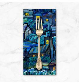 PD's Northcott Collection Starry Night, Scenic in Dark Blue, Dinner Napkin