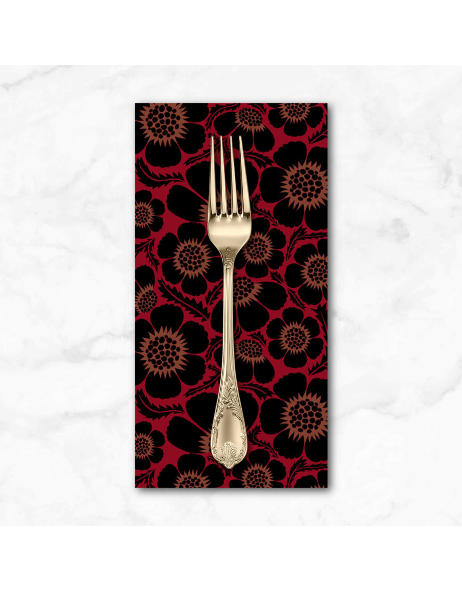 PD's Anna Maria Collection Clean Cut, Prickly in Scarlet, Dinner Napkin