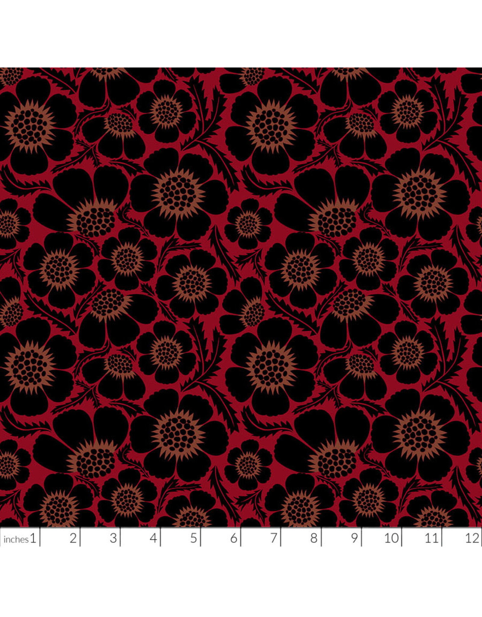Anna Maria Clean Cut, Prickly in Scarlet, Fabric Half-Yards