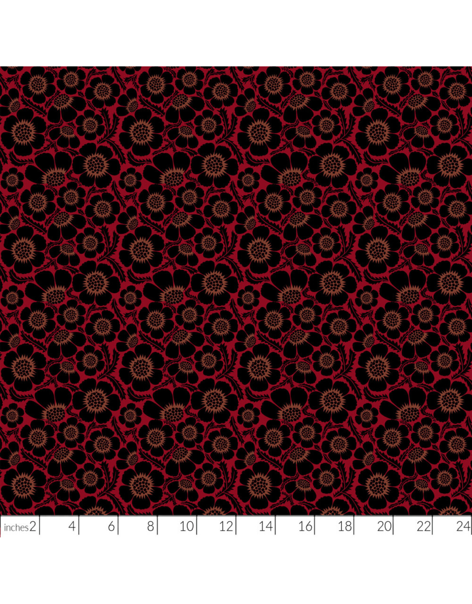 Anna Maria Clean Cut, Prickly in Scarlet, Fabric Half-Yards