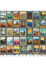 PD's Riley Blake Collection National Parks, Posters in Black, Dinner Napkin