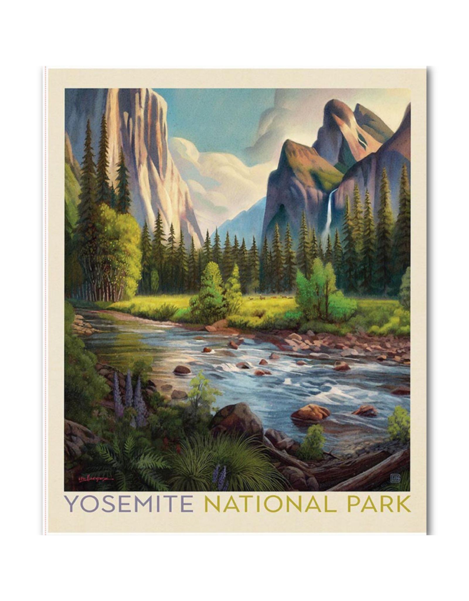 Riley Blake Fabrics National Parks, Yosemite Poster Panel, Digitally Printed, 36x44"  Fabric Panel