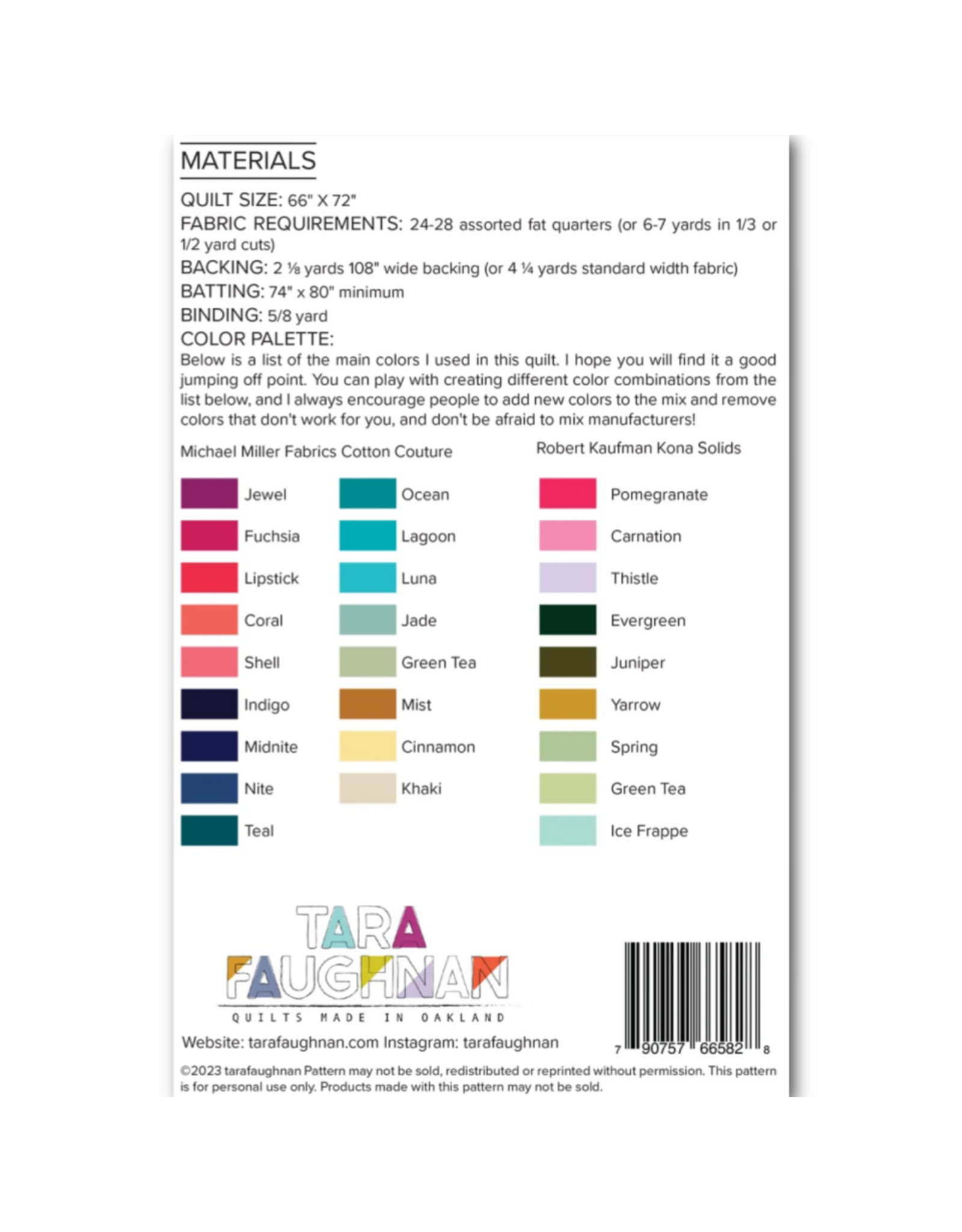 Tara Faughnan Bars Quilt Pattern