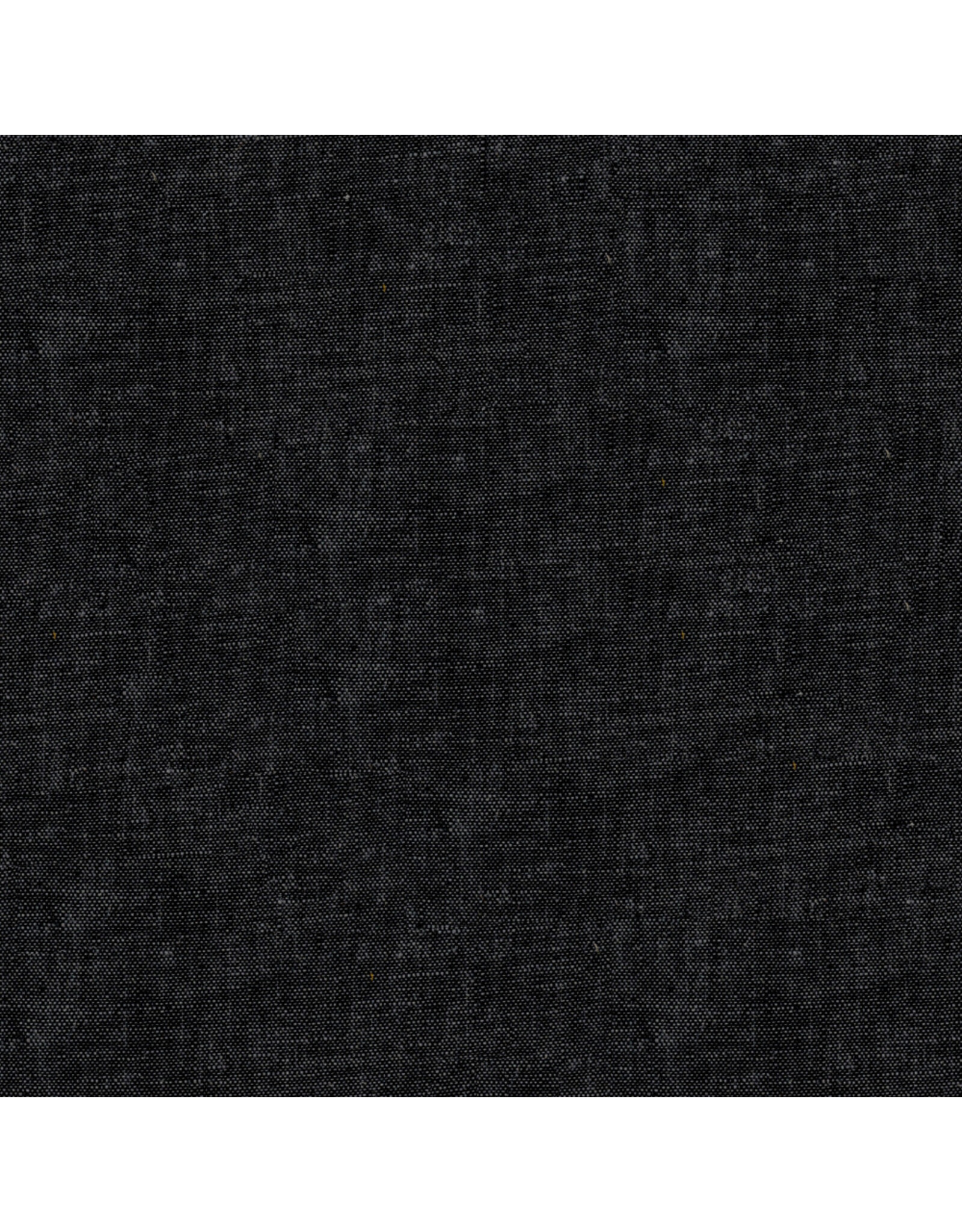 White Owl Textiles Cortina, Yarn Dyed Linen Cotton Blend, Oynx, Fabric Half-Yards