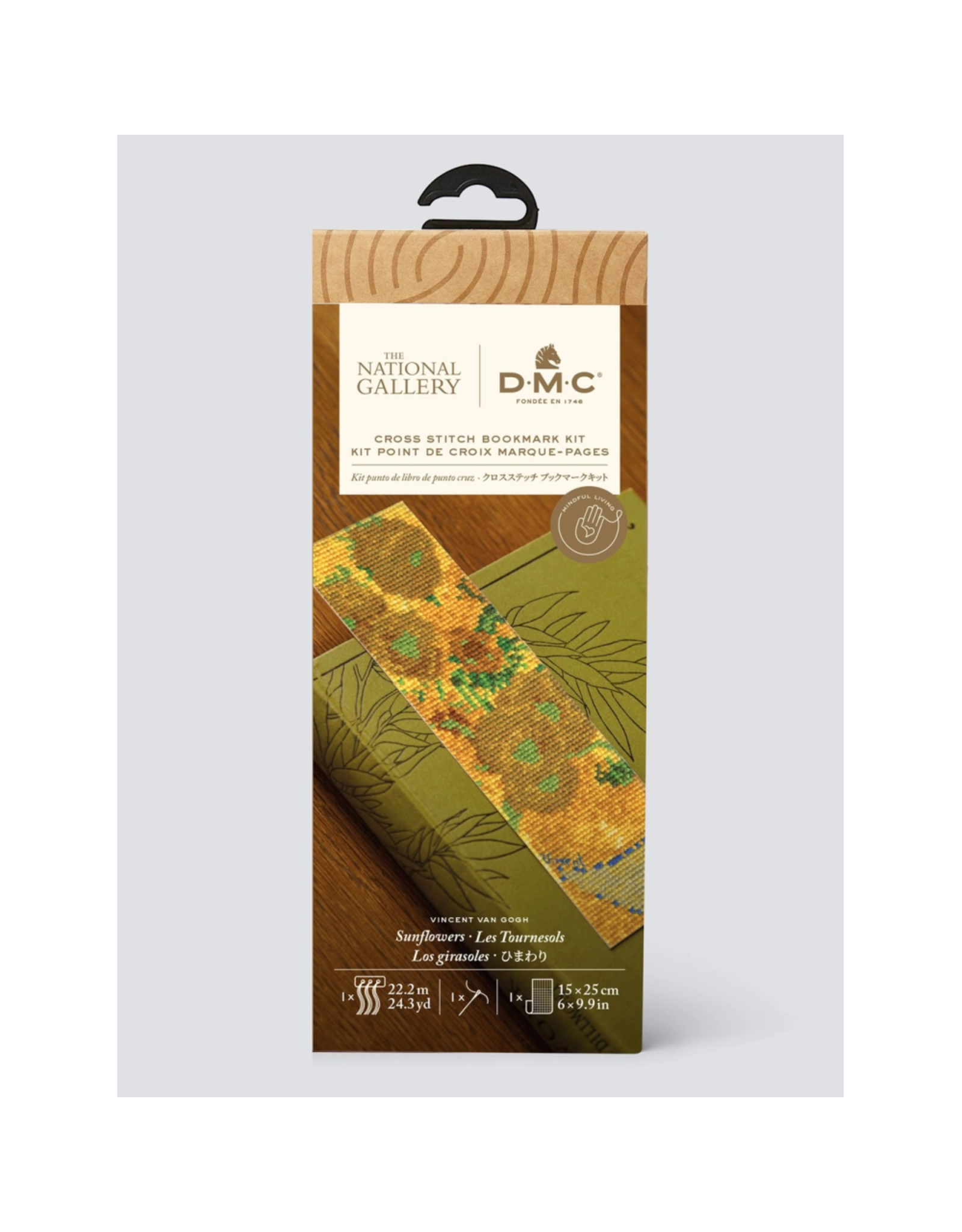 DMC Sunflowers by van Gogh, Cross Stitch Bookmark Kit