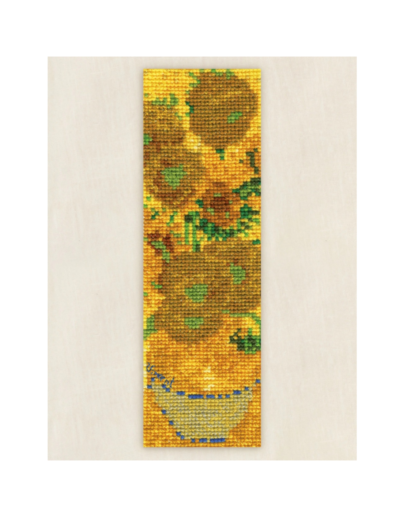 DMC Sunflowers by van Gogh, Cross Stitch Bookmark Kit