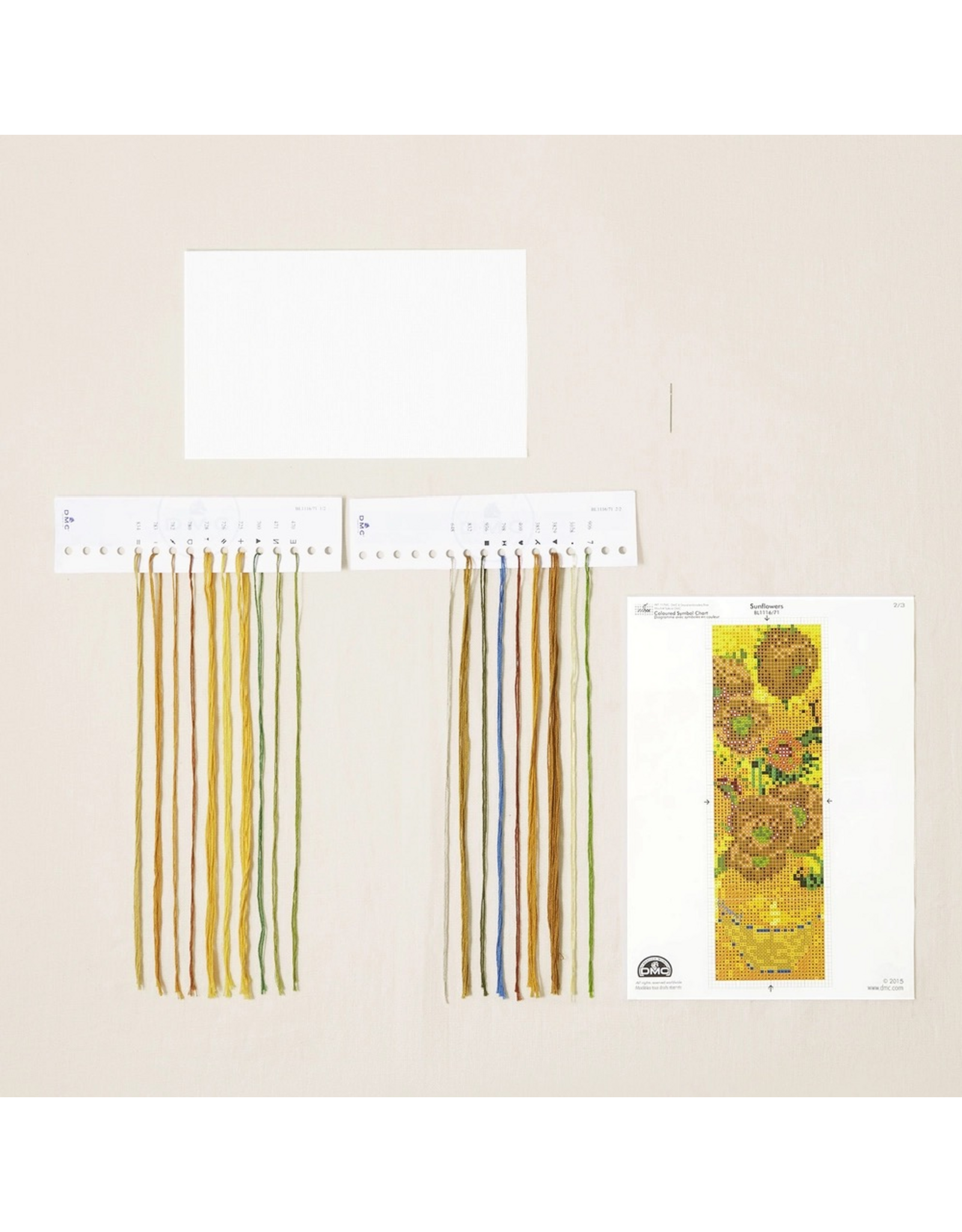 DMC Sunflowers by van Gogh, Cross Stitch Bookmark Kit
