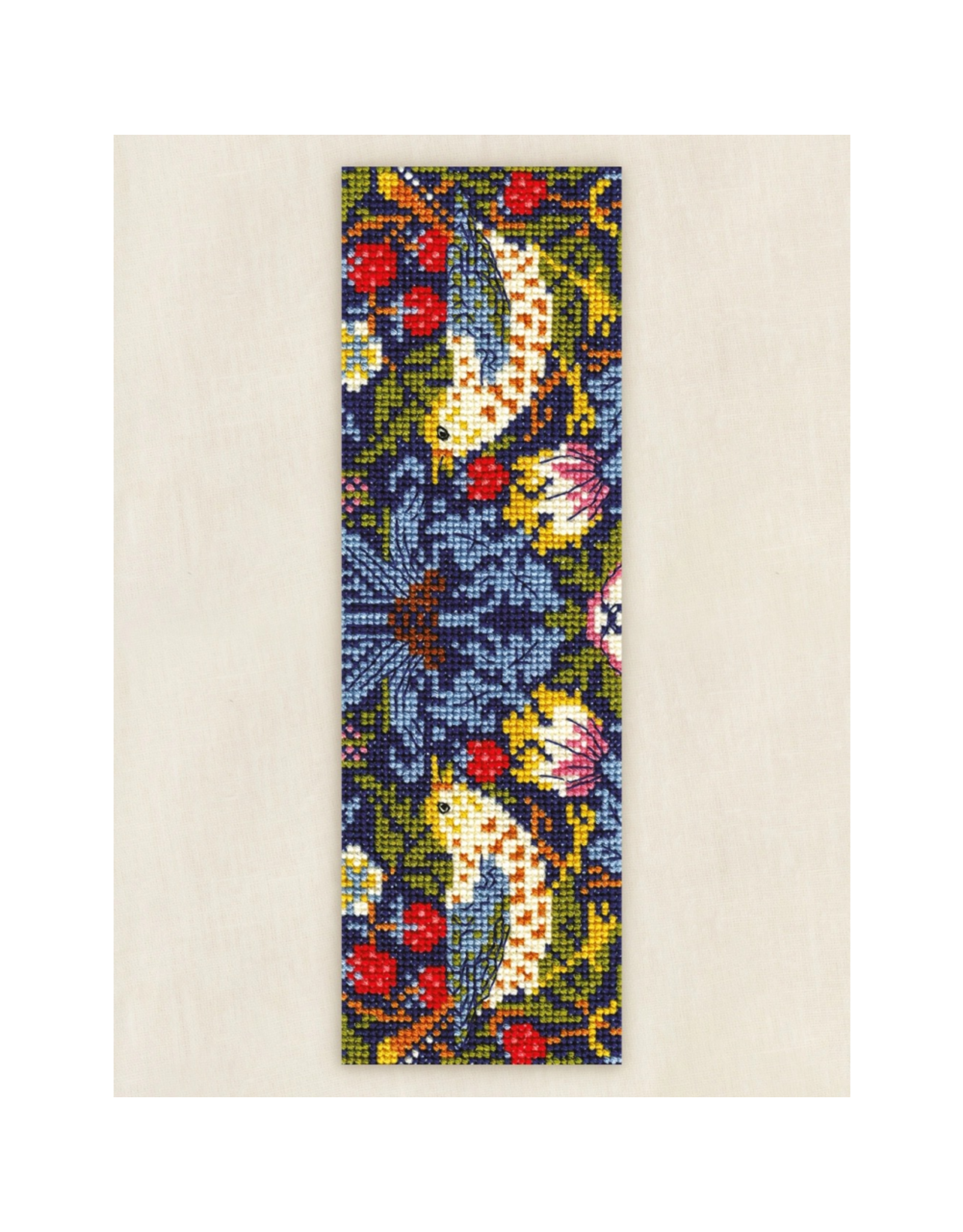 DMC Strawberry Thief by William Morris,  Cross Stitch Bookmark Kit