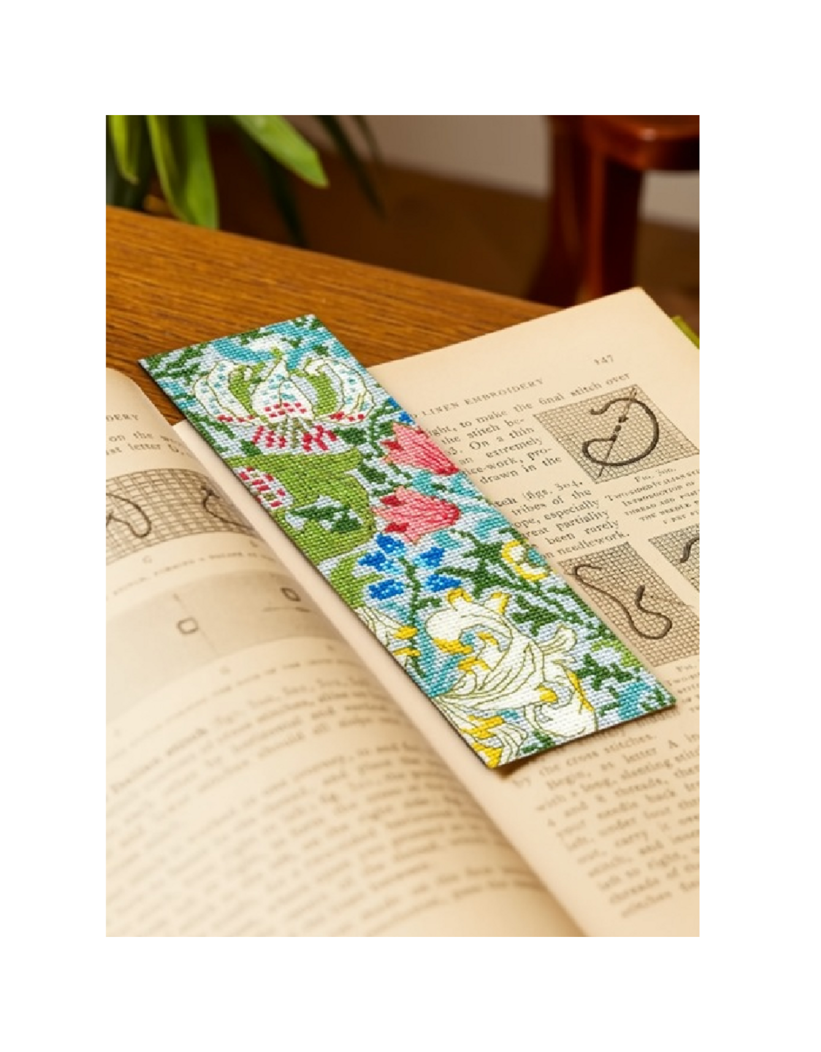 DMC Golden Lily by J.H. Dearle, Cross Stitch Bookmark Kit