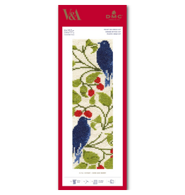DMC Bird and Berry by C.F.A Voysey, Cross Stitch Bookmark Kit