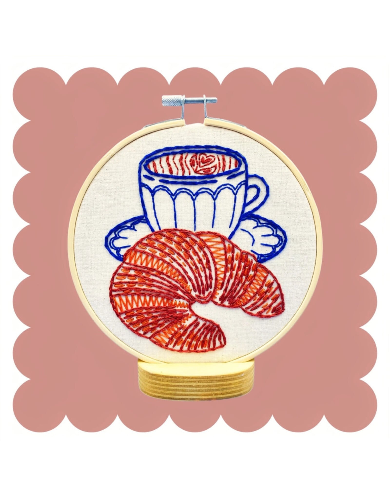 Hook, Line & Tinker Croissant,  Embroidery Kit