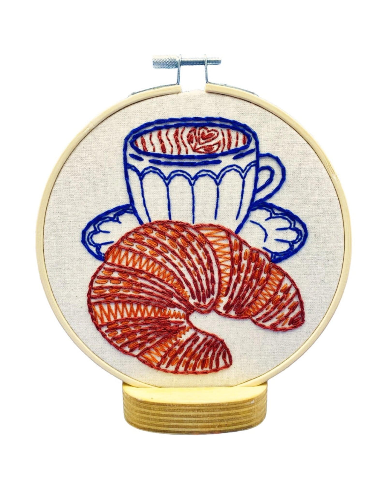 Hook, Line & Tinker Croissant,  Embroidery Kit