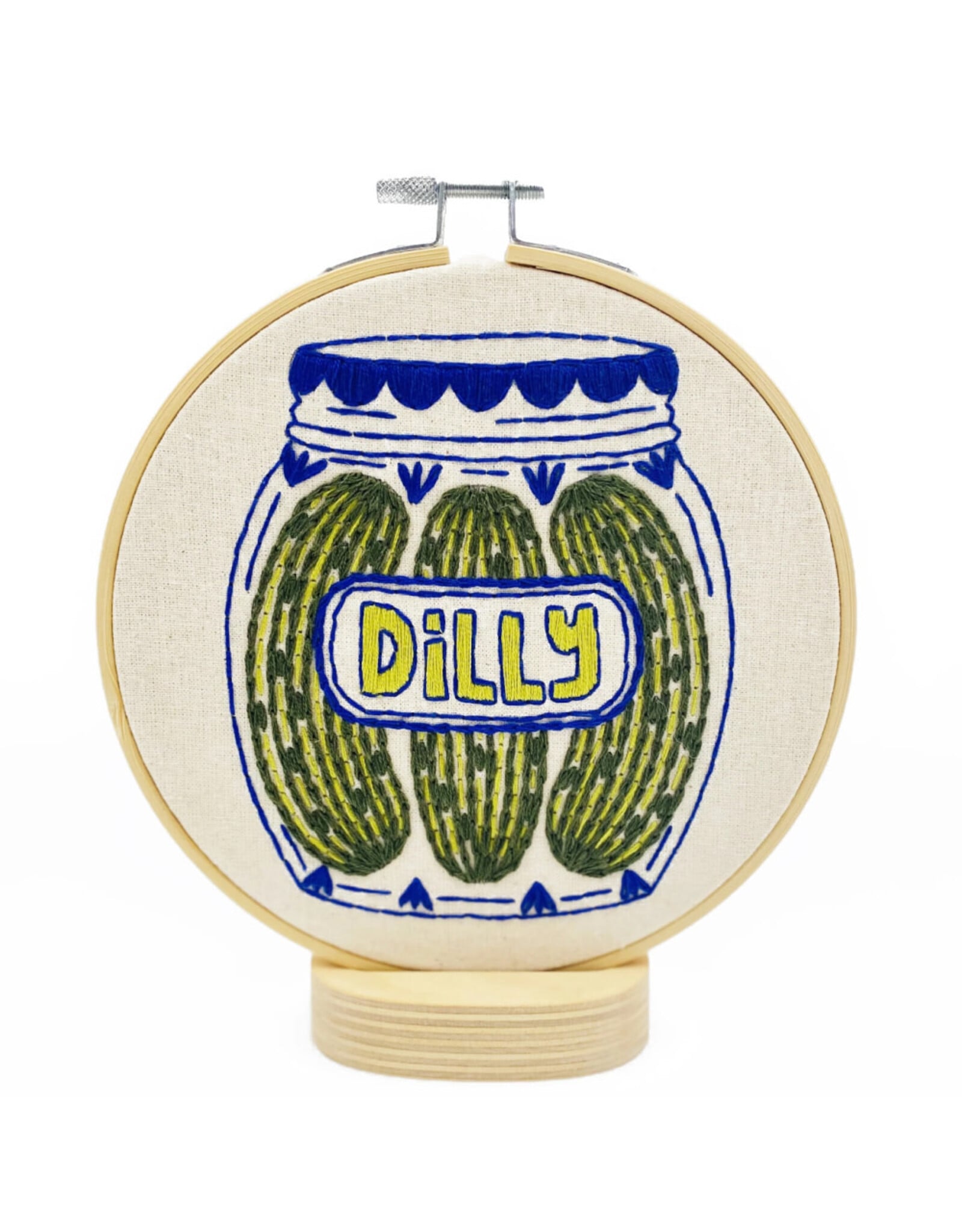 Hook, Line & Tinker Dill Pickles, Dilly, Embroidery Kit