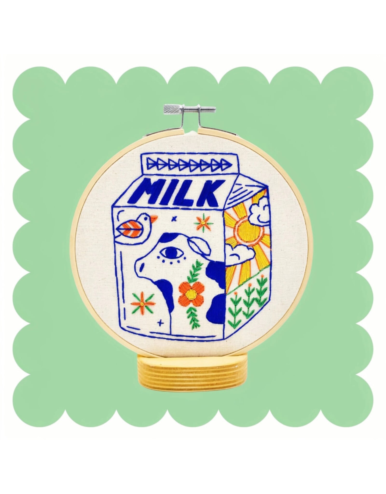 Hook, Line & Tinker Milk,  Embroidery Kit