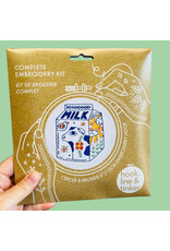Hook, Line & Tinker Milk,  Embroidery Kit