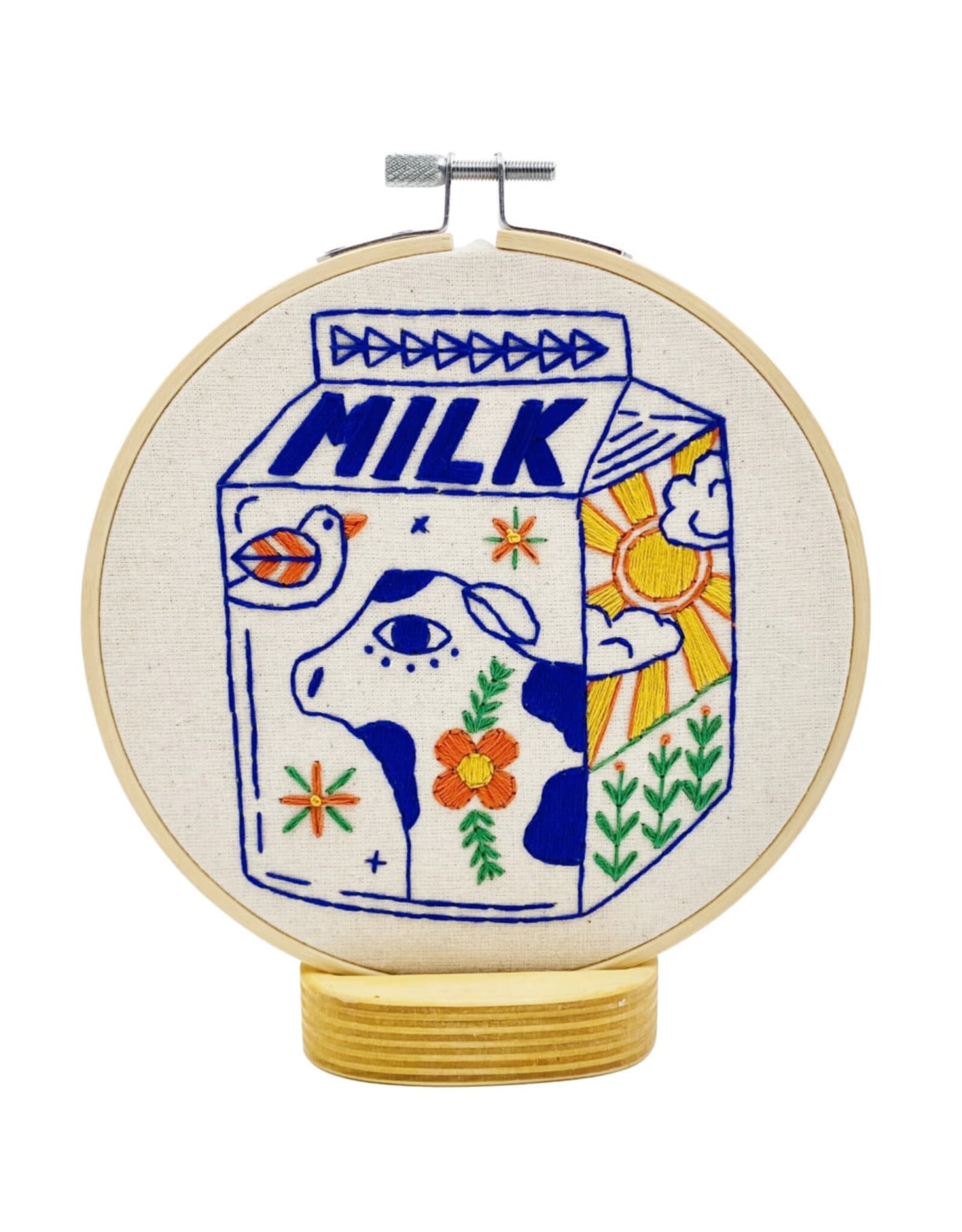 Hook, Line & Tinker Milk,  Embroidery Kit