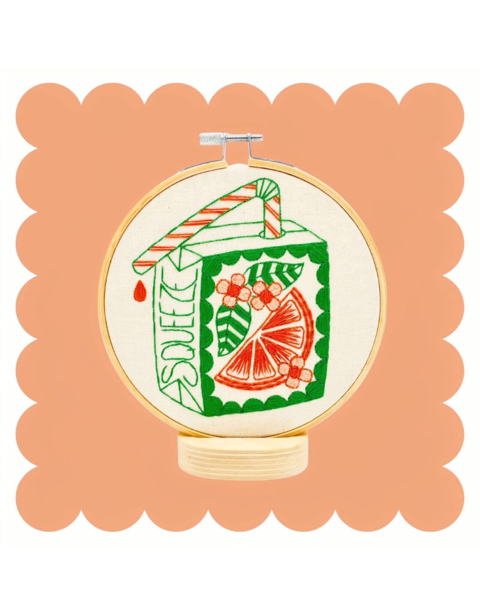 Hook, Line & Tinker Orange Juice Box,  Embroidery Kit