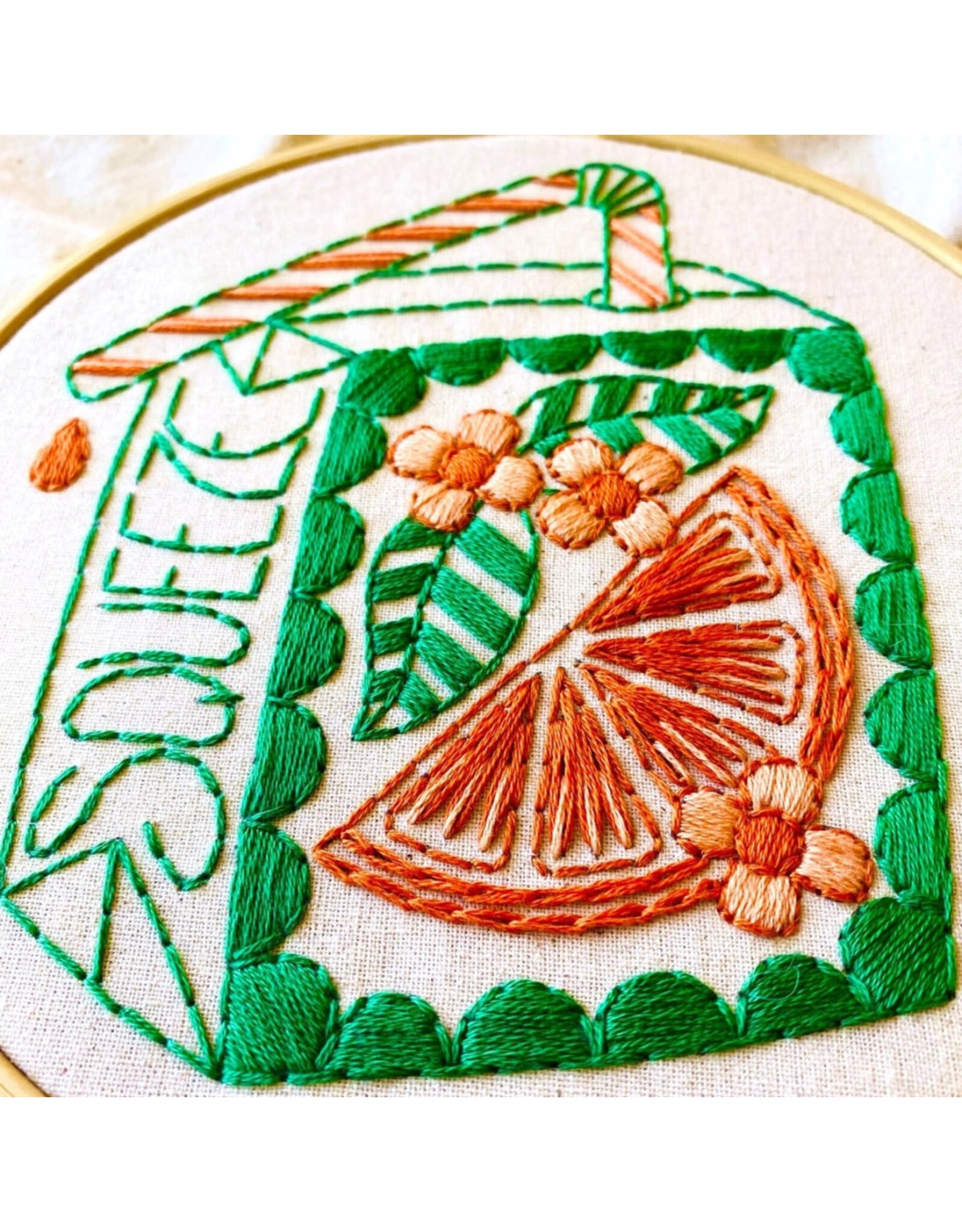 Hook, Line & Tinker Orange Juice Box,  Embroidery Kit