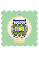 Hook, Line & Tinker Dill Pickles, Dilly, Embroidery Kit