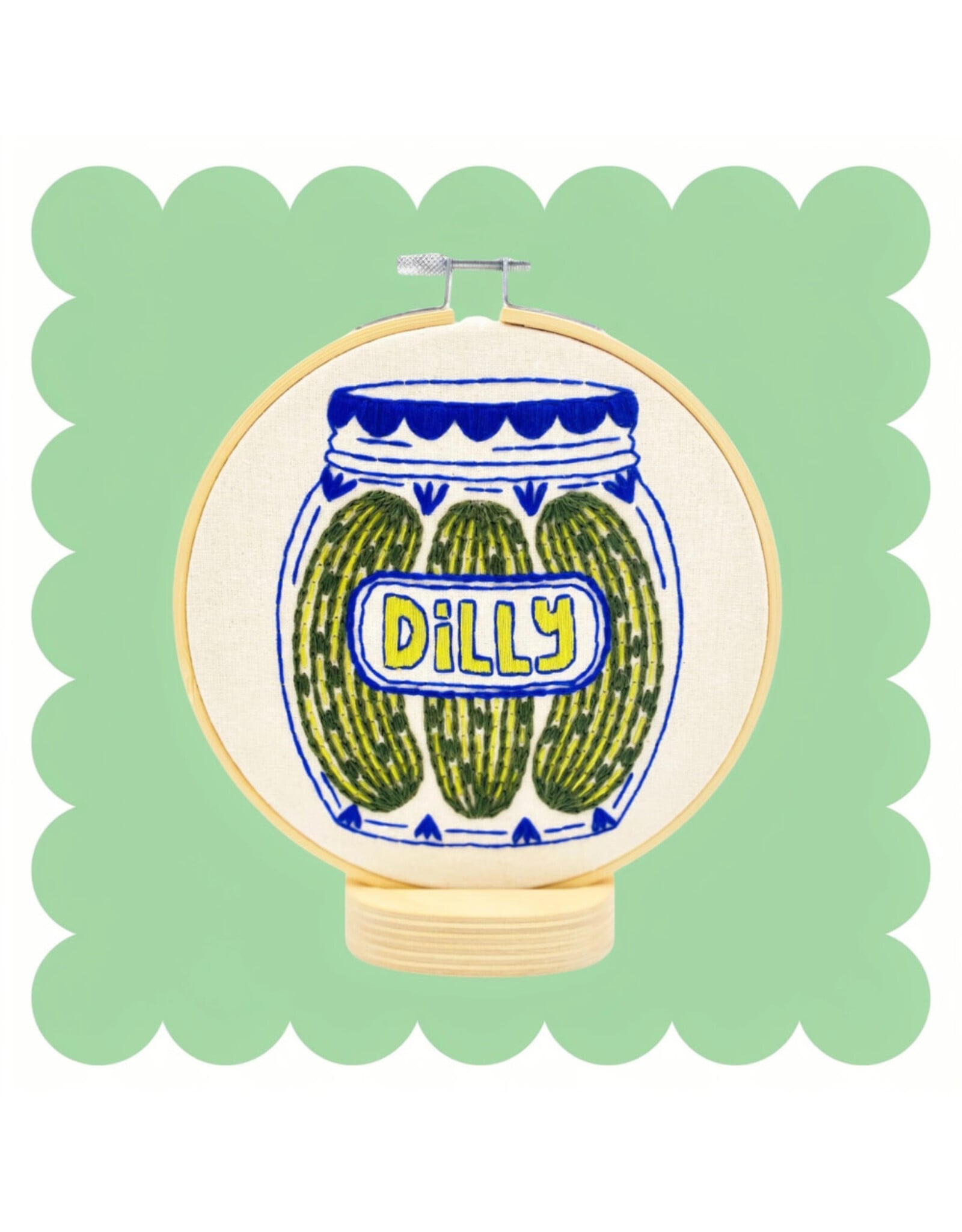 Hook, Line & Tinker Dill Pickles, Dilly, Embroidery Kit