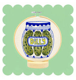 Hook, Line & Tinker Dill Pickles, Dilly, Embroidery Kit
