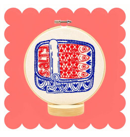 Hook, Line & Tinker Canned Sardines, Embroidery Kit