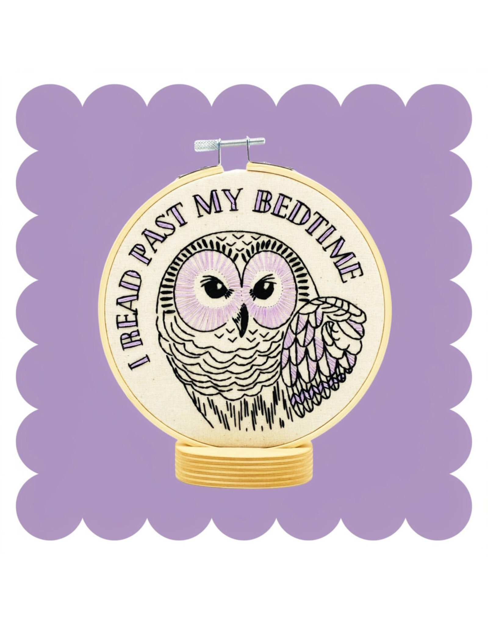 Hook, Line & Tinker I Read Past My Bedtime, Embroidery Kit