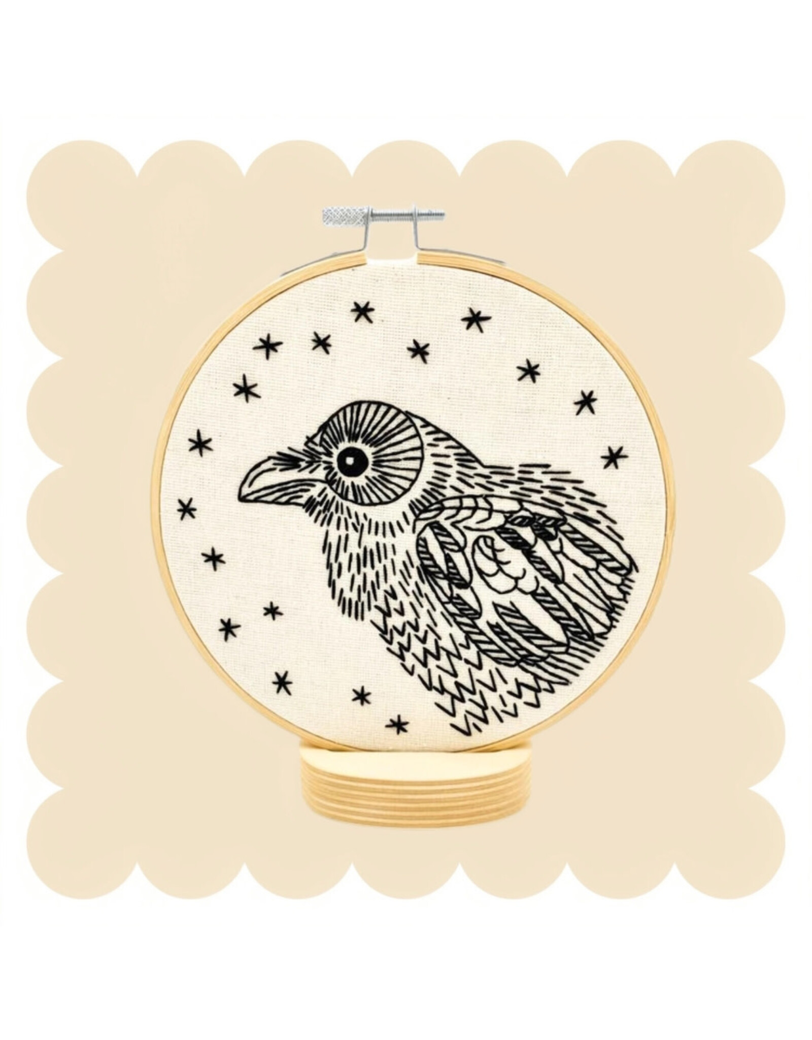 Hook, Line & Tinker Raven Nevermore Embroidery Kit